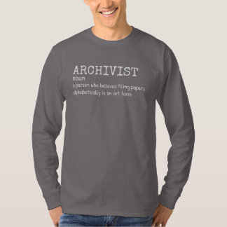 T-shirt Chemise de définition de l'archiviste drôle