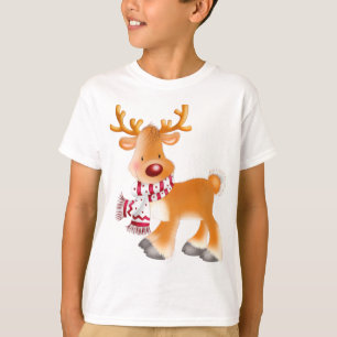 T-shirt chemise de dessin de rudolph