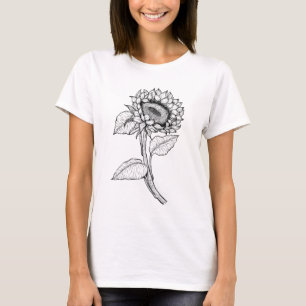 T-shirt Chemise de dessin de tournesol