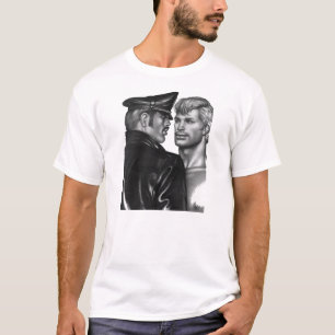 T-shirt Chemise de dessin des DOM de papa en cuir vintage