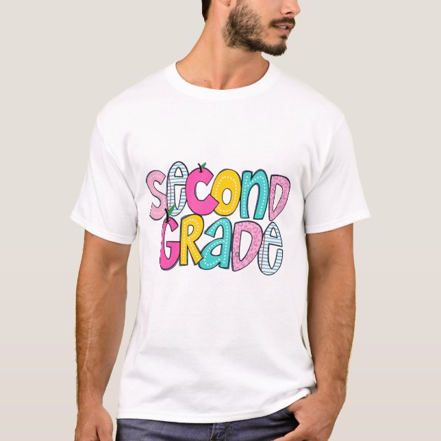 T-shirt Chemise de deuxième année pour enfants, Chemise de (Devant)