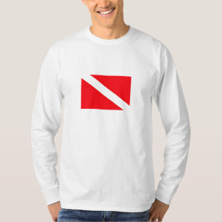 T-shirt Chemise de douille de drapeau de piqué longue