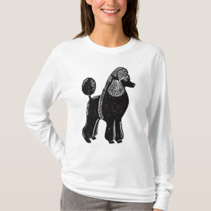 T-shirt Chemise de douille de Flowy des femmes de caniche
