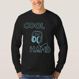 T-shirt Chemise de douille de main fraîche du DJ longue