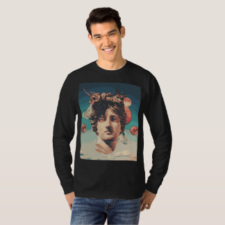 T-shirt Chemise de douille d'hommes esthétiques de statue
