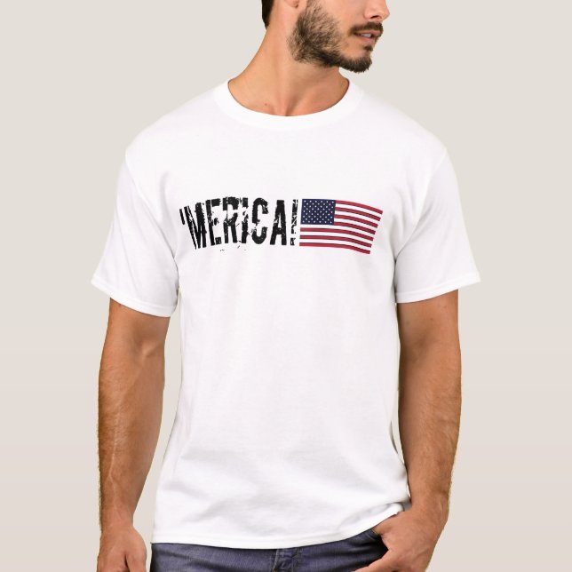 T-shirt 'Chemise de drapeau de Merica (Devant)