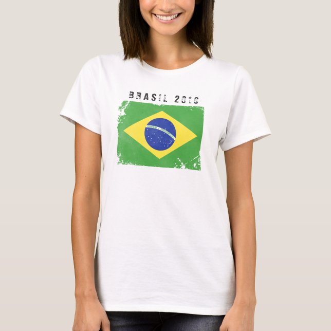 T-shirt Chemise de drapeau du Brésil (Devant)