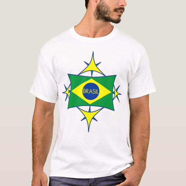 T-shirt Chemise de drapeau du Brésil (Devant)