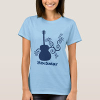 Chemise de femme de la Guitare Rockstar, Royal Blu