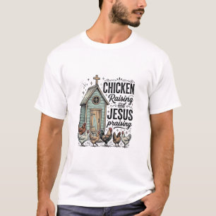 T-shirt Chemise de ferme vintage louant Jésus et l'élevage