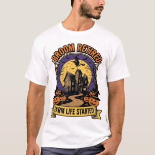 T-shirt Chemise de fermier Halloween Sorcière de ferme han