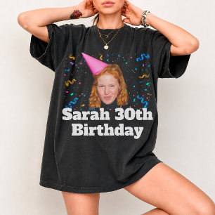 T-shirt Chemise de fête d'anniversaire à photo personnalis