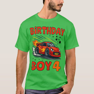 T-shirt Chemise de fête de course de Racer pour les 4 ans
