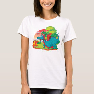 T-shirt Chemise de Feu Dragon Femmes