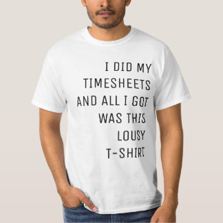T-shirt Chemise de feuille de présence