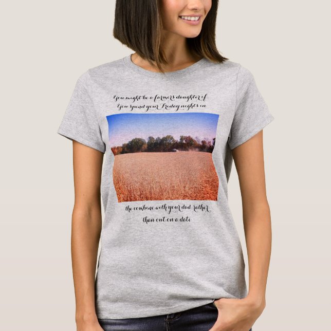 T-shirt Chemise de fille de fermier (Devant)