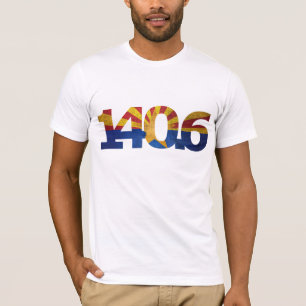 T-shirt Chemise de fond de triathlon de drapeau d'AZ