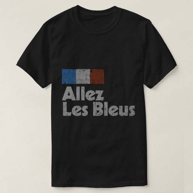 T-shirt Chemise de Football France 2018 Drapeau français A (Design devant)