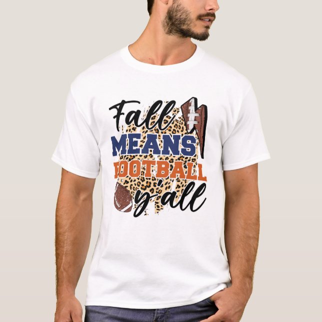 T-shirt Chemise De Football Moyenne Automne | Jour de l'au (Devant)