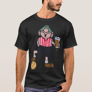 T-SHIRT CHEMISE DE FOOTBALL ROUGE ET BLANC ANDY CAPP