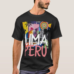 T-shirt Chemise de fresque de graffiti cool à Lima Pérou