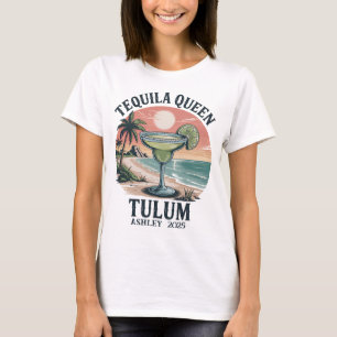 T-shirt Chemise de future mariée Tulum (Nom personnalisé A