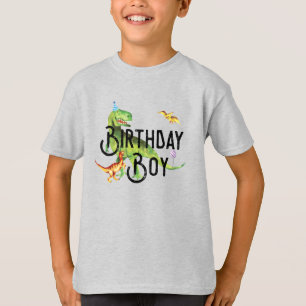 T-shirt Chemise de garçon d'anniversaire de Dinosaur