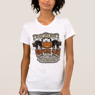 T-shirt Chemise de garde de sécurité Halloween avec chats