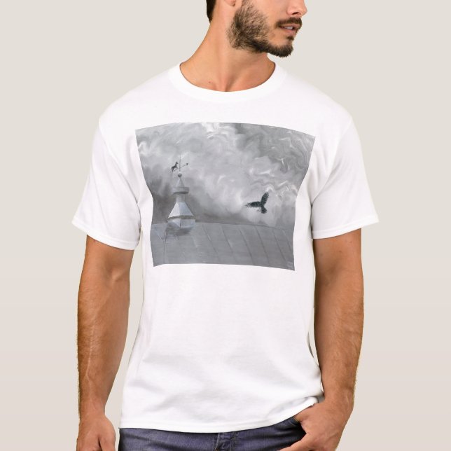 T-shirt Chemise de girouette de Corbeau et Météo (Devant)