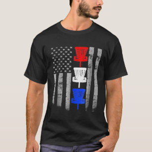 T-shirt Chemise de Golf Disque - Rouge Blanc Bleu Disque D