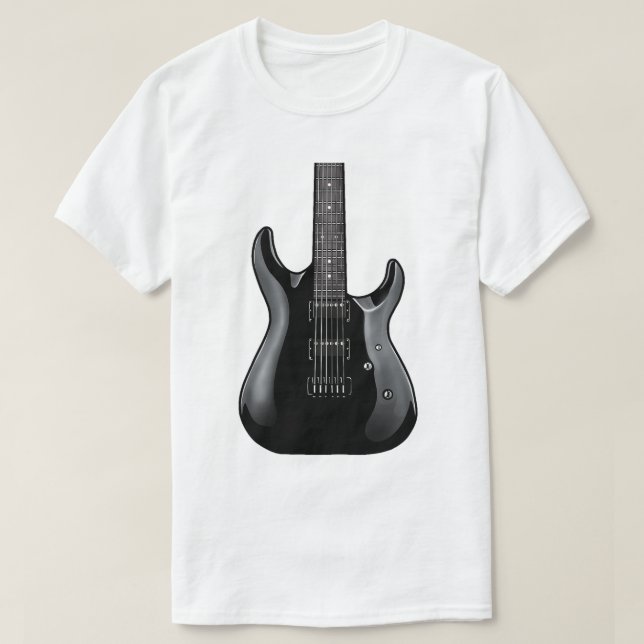 T-shirt Chemise De Guitare Électrique Pour Hommes Rock Et  (Design devant)