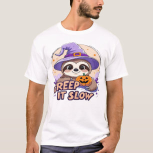 T-shirt Chemise de Halloween de paresseux mignon � Drôle C
