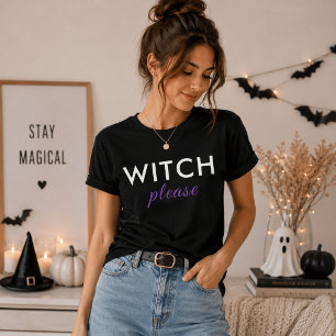 T-shirt Chemise de Halloween Moderne Sorcière S'il Vous Pl