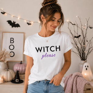 T-shirt Chemise de Halloween Moderne Sorcière S'il Vous Pl