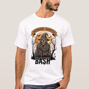 T-shirt Chemise de Halloween pour épouvantail Gravure vint