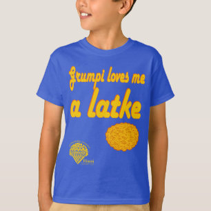 T-shirt Chemise de Hanukkah pour enfants - "Grumpi m'aime