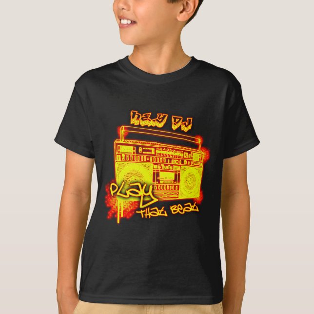 T-shirt chemise de HIP HOP de garçons (Devant)
