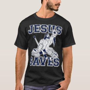 T-shirt Chemise de Hockey Drôle - Jesus Saves Chemise - G