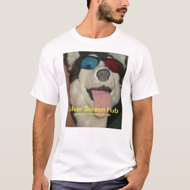 T-shirt Chemise de hub d'écran argenté (Devant)