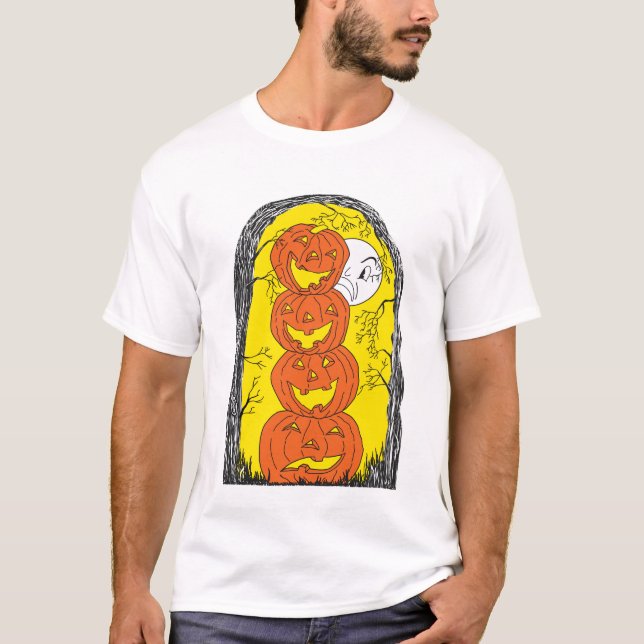 T-shirt chemise de Jack-O-Lanternes des années 1950 (Devant)