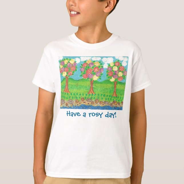 T-shirt Chemise de jardin de roses (Devant)