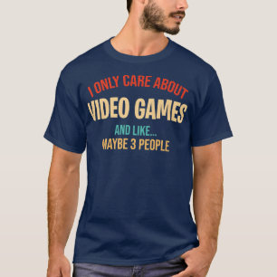 T-shirt Chemise De Jeu Drôle Pour Les Hommes Je Ne Me Souc