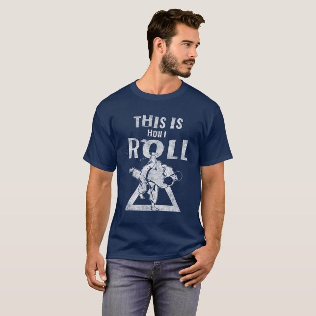 T-shirt Chemise de Jiu Jitsu - c'est comment je roule (Devant entier)