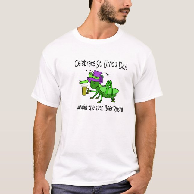 T-shirt Chemise de jour de St Urho - évitez la (Devant)