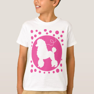 T-shirt Chemise de jupe de caniche avec le pois