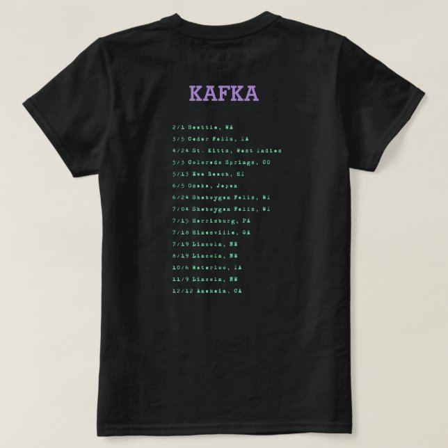 T-shirt Chemise de Kafka (Design dos)