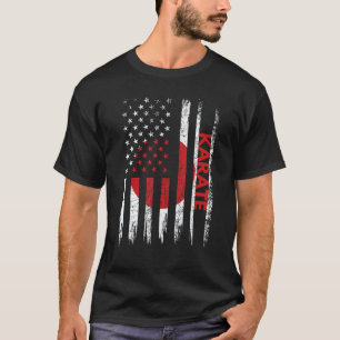 T-shirt Chemise de karaté Cadeau d'arts martiaux Drapeau j