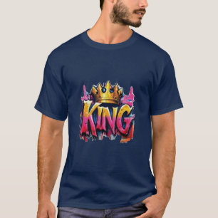 T-shirt Chemise de la Couronne KING Graffiti Description :