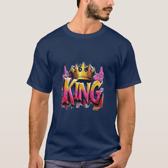 T-shirt Chemise de la Couronne KING Graffiti Description : (Devant)