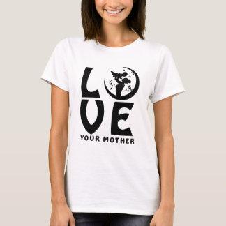 T-shirt Chemise de la fête des mères Silhouette de mère et